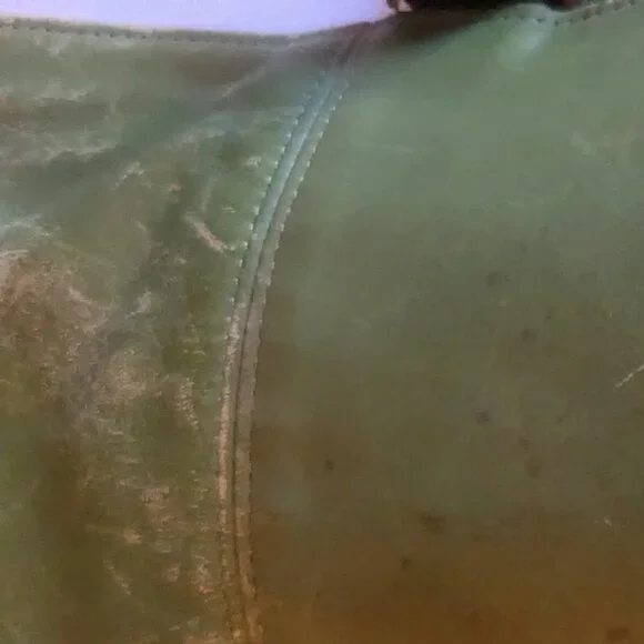 Coach Authentic Vintage Waverly Tote 4133 Green Purse Designer Distressed AS IS - Picture 14 of 15